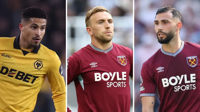 Joao Gomes, Jarrod Bowen and Taty Castellanos