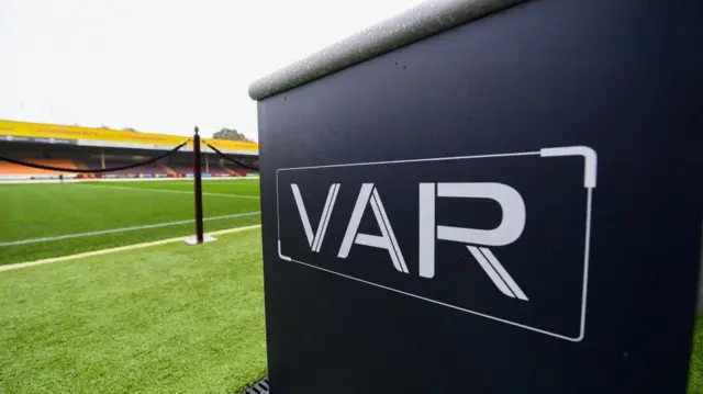VAR screen at Fir Park