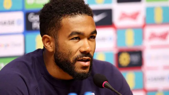Reece James speaks at news conference