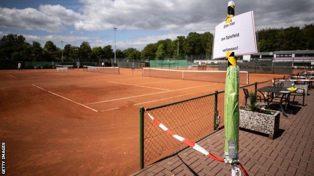 A tennis court in Germany