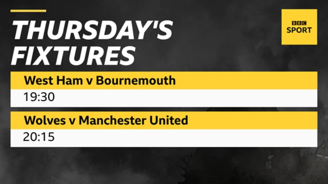 West Ham v Bournemouth, Wolves v Manchester United