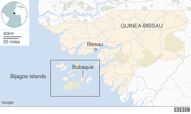 A map of the Bijagos islands