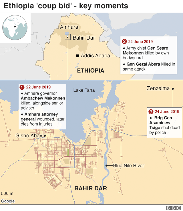 map and timeline of the events