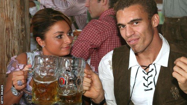 Ismael and his wife, Karolina, pictured in 2007 at the world famous Oktoberfest when he was at Bayern Munich