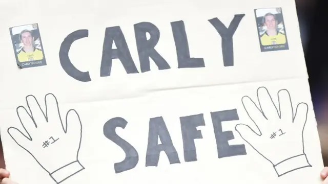 Carly Telford sign at Wembley
