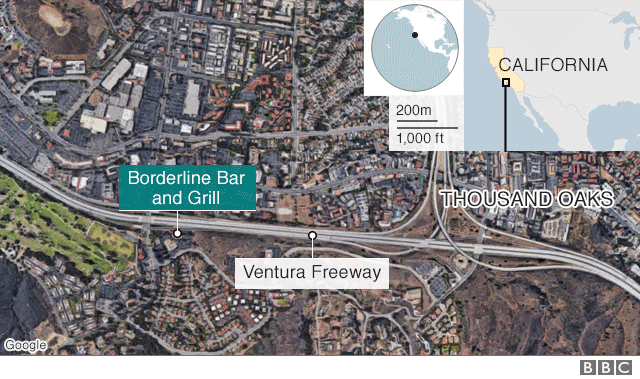 Map shows the bar's position within California