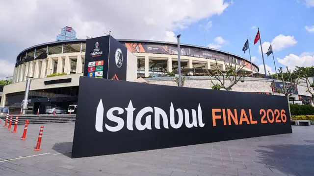 General view outside the stadium ahead of the UEFA Europa League Final 2026 match between SC Freiburg and Aston Villa FC at Besiktas Park on May 18, 2026 in Istanbul, Turkey. 