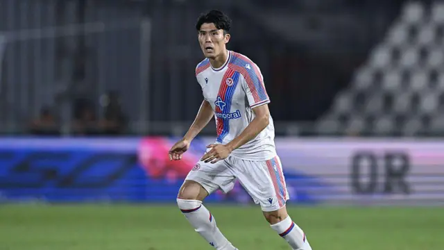 Takehiro Tomiyasu of Crystal Palace in action