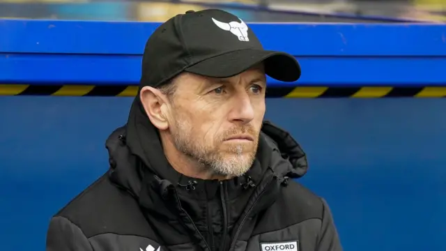 Oxford United head coach Gary Rowett