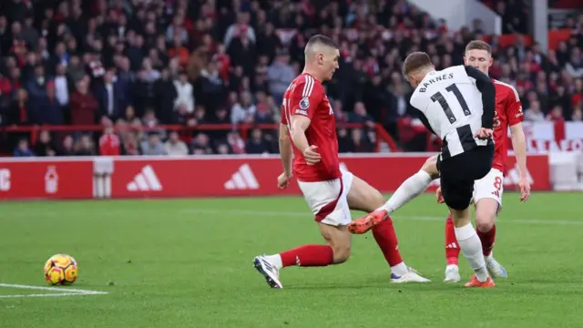 Harvey Barnes scores for Newcastle