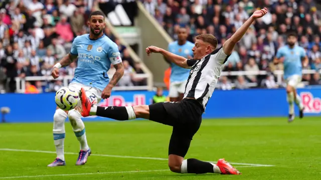 Kyle Walker and Harvey Barnes