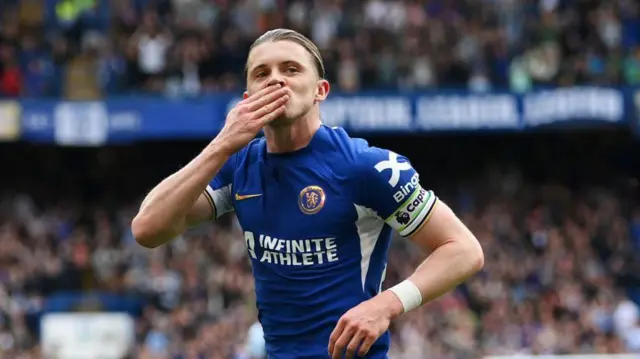 Conor Gallagher celebrates Chelsea goal