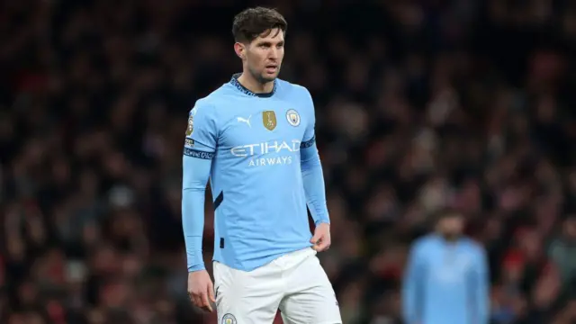 John Stones in action for City 