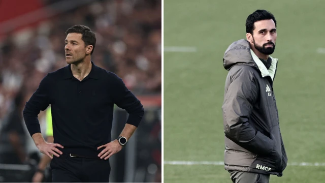 A split image of Xabi Alonso and Alvaro Arbeloa