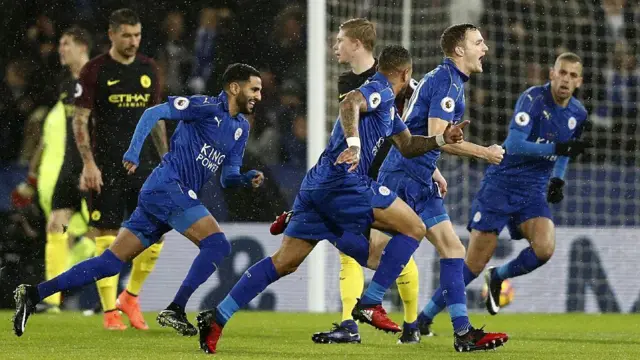 Leicester score against Manchester City in December 2016