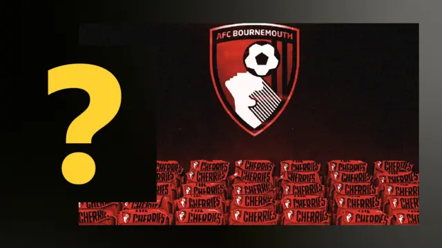 A yellow question mark on a background overlays an image inside the Vitality Stadium