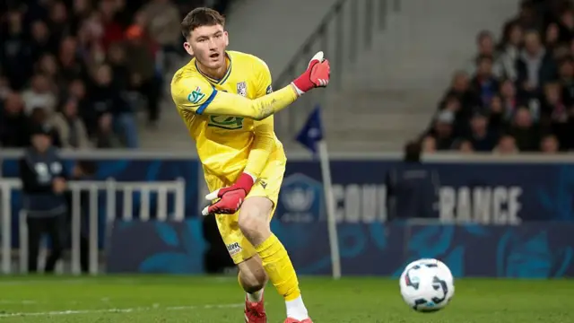 Ewen Jaouen during the French Cup semi-final between USL Dunkerque and Paris St-Germain