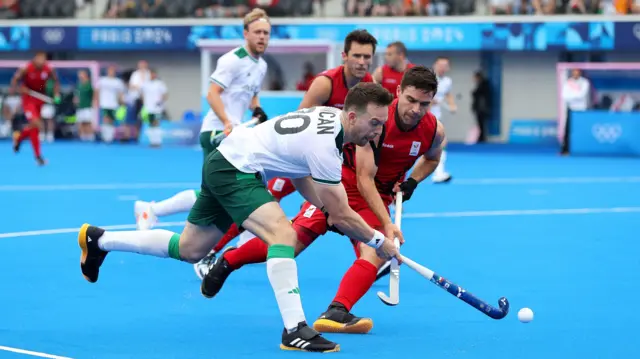 Ireland’s Jeremy Duncan in action against Belgium