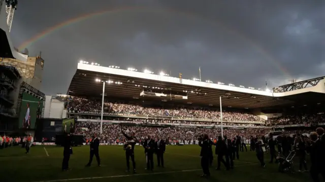 The scene after Tottenham's final game at White Hart Lane in May 2017