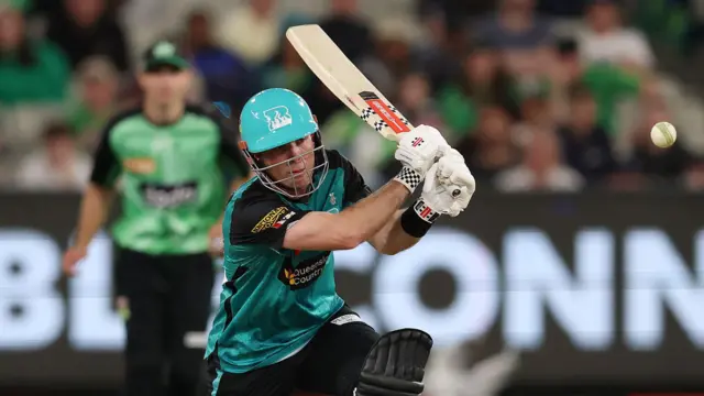 Brisbane Heat's Jimmy Peirson hits out against Melbourne Stars