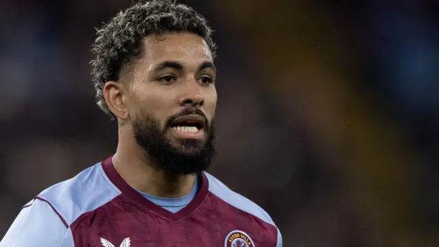 Douglas Luiz in action for Aston Villa