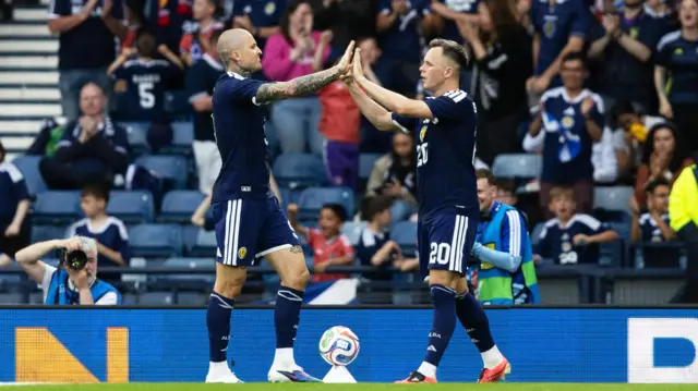 Lydon Dykes assisted Lawrence Shankland for one of his strikes