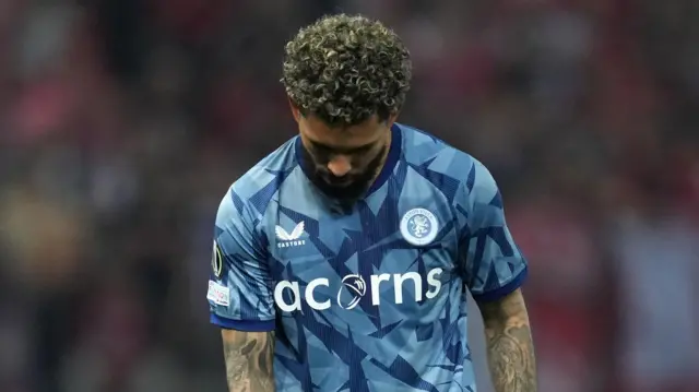 Douglas Luiz looks down dejected