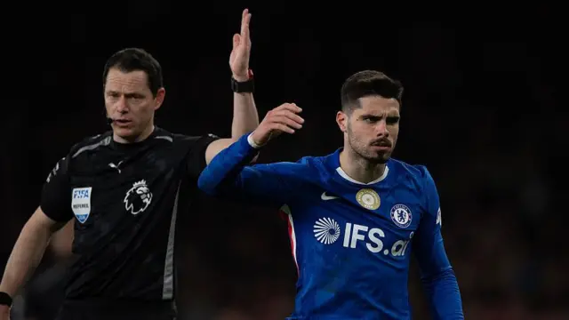 Pedro Neto reacts after being sent off by referee against Arsenal