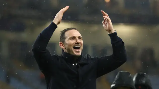 Frank Lampard beams with delight at the final whistle of Coventry's win over Millwall