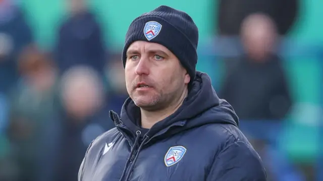 Ruaidhri Higgins watches his Coleraine team in action against Crusaders