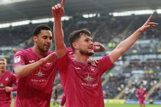 Swansea City celebrate