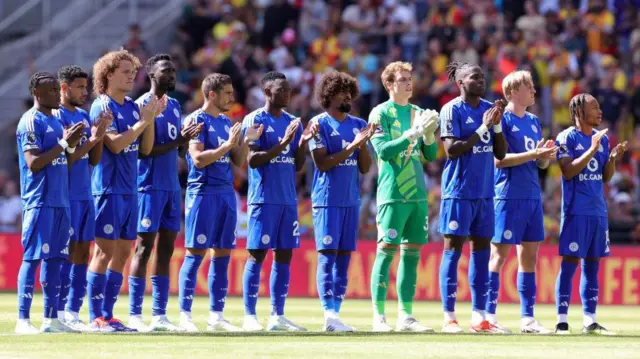 Leicester City's starting line-up against Lens