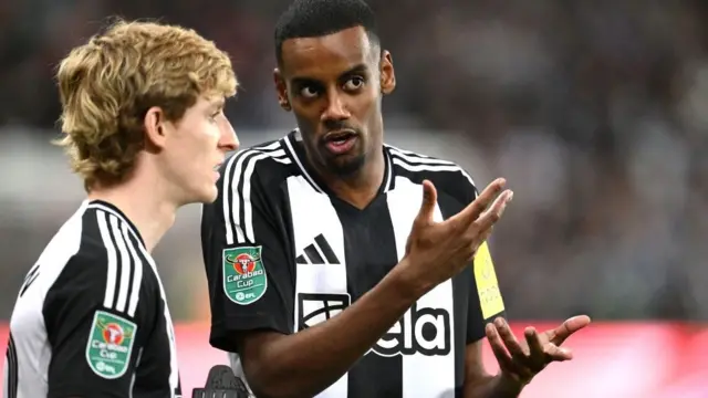 Anthony Gordon and Alexander Isak