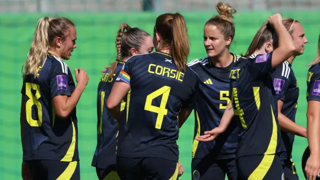 Scotland players celebrate