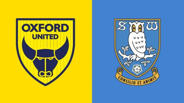 The crests of Oxford United and Sheffield Wednesday