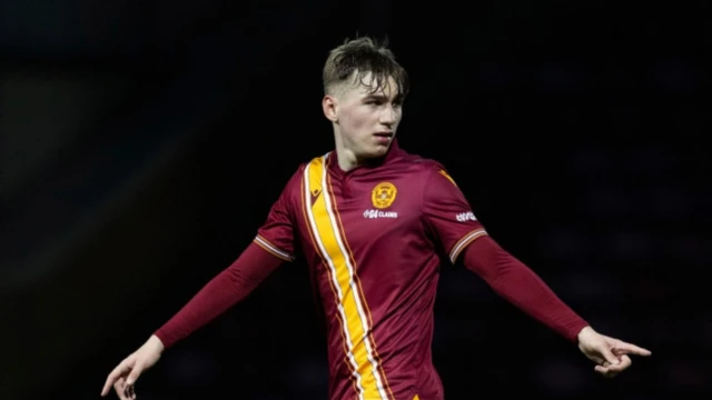 Adam Montgomery in action for Motherwell