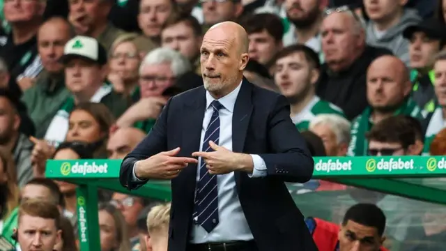 Rangers manager Philippe Clement during a William Hill Premiership match between Celtic and Rangers at Celtic Park, on September 01, 2024, in Glasgow, Scotland. (Photo by Ross MacDonald / SNS Group)