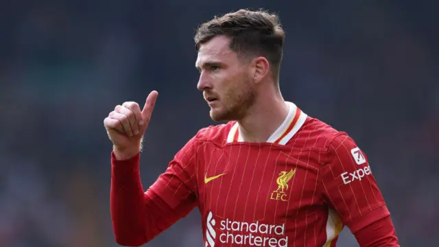 Andy Robertson playing for Liverpool