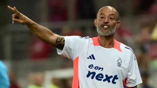 Nuno Espirito, coach of Nottingham Forest, gestures