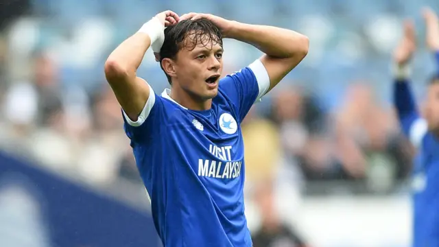 Perry Ng shows his disappointment during Cardiff's home defeat to Sunderland