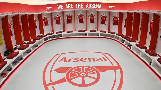 The Arsenal dressing room