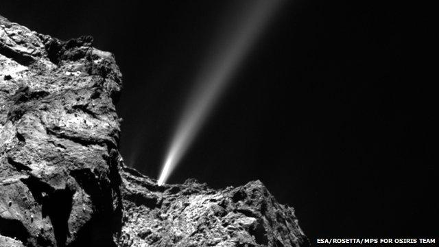 jet blasting from Comet 67P