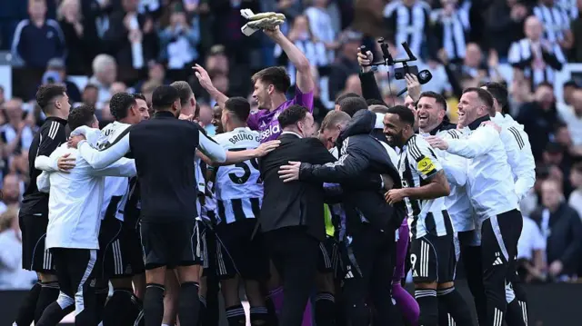 Newcastle fans celebrate
