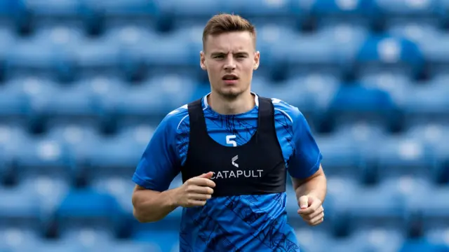 Lewis Mayo in Kilmarnock training