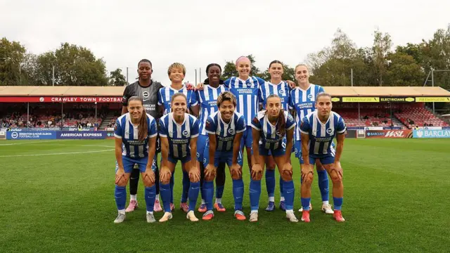 Brighton women at Broadfield Stadium 