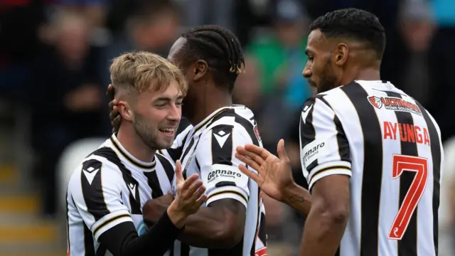 St Mirren celebrate