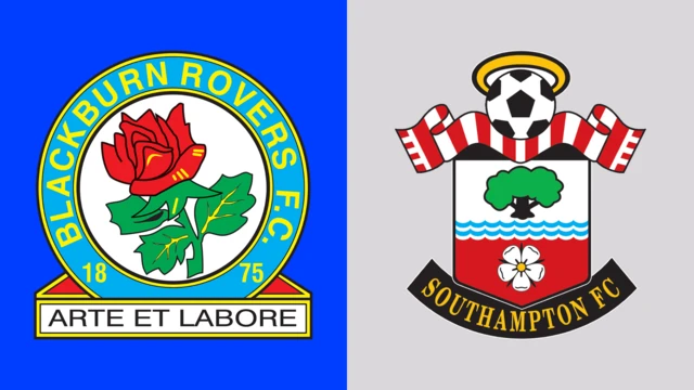 The club badges of Blackburn Rovers and Southampton