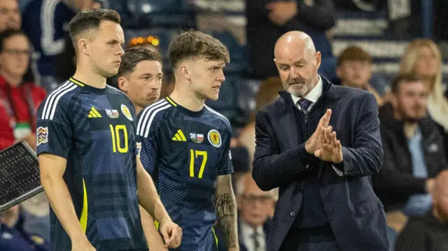 Lawrence Shankland, Ben Doak and Steve Clarke