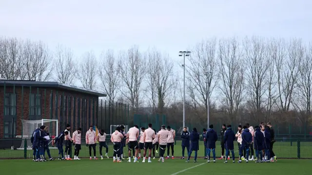 General view of Aston Villa training at Bodymoor Heath