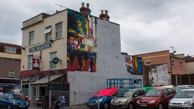 Dan Kitchener's mural being "greyed out"